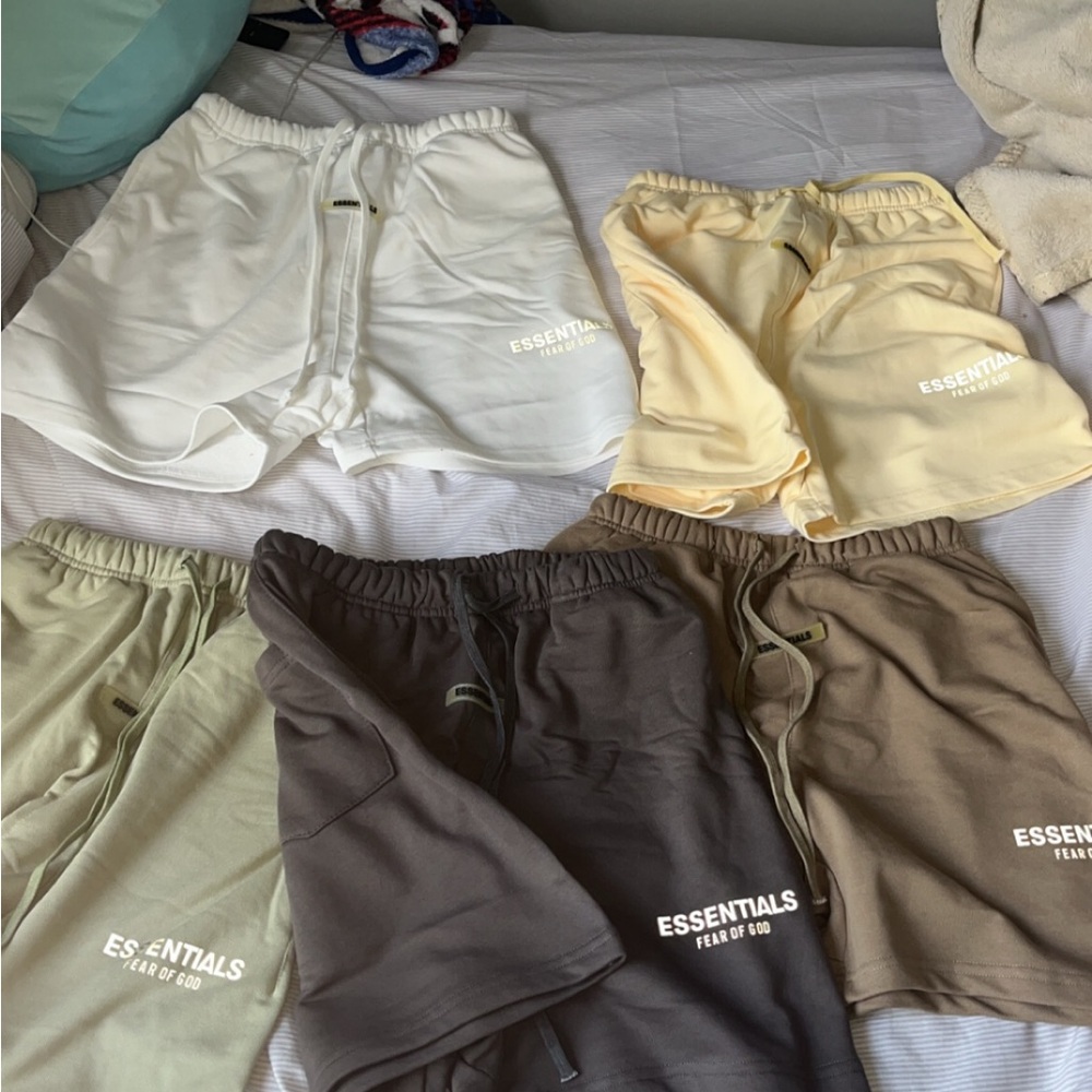 Essentials Men's Athletic Shorts - White, Yellow, Green, Brown